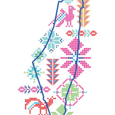 Palestine Map tatreez Thumbnail